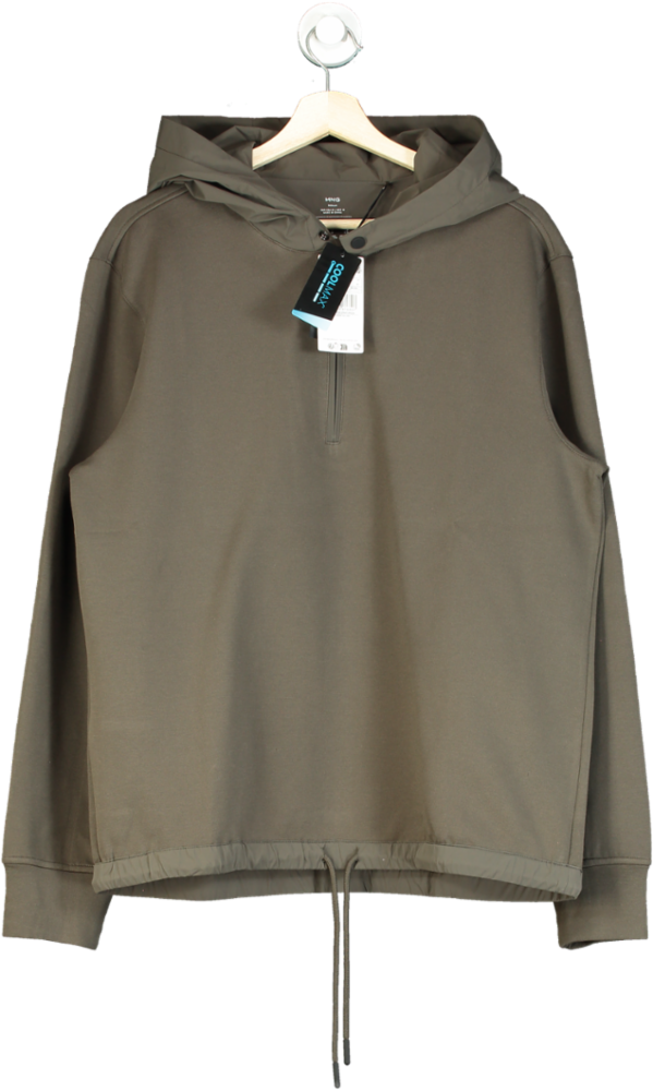 MANGO Brown performance Stretch Fabric Regular-fit Hooded Sweatshirt UK M