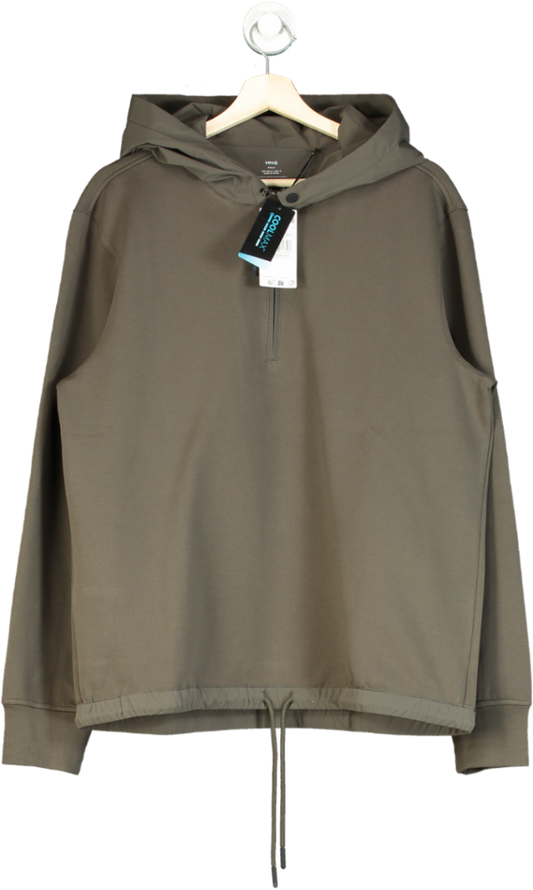 MANGO Brown performance Stretch Fabric Regular-fit Hooded Sweatshirt UK M