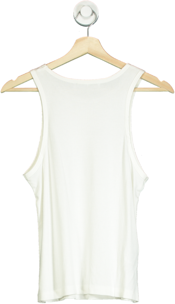 MANGO White Top With Satin Details UK S