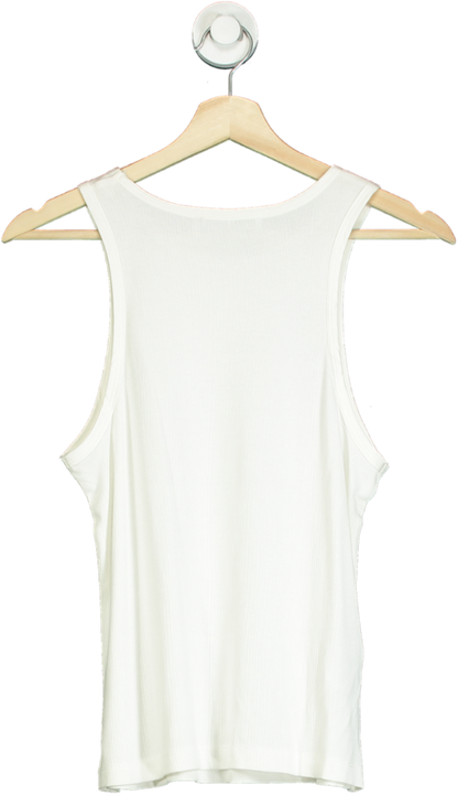 MANGO White Top With Satin Details UK S