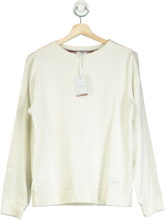 Tommy Hilfiger Cream Established Track Pyjama Top UK S/M