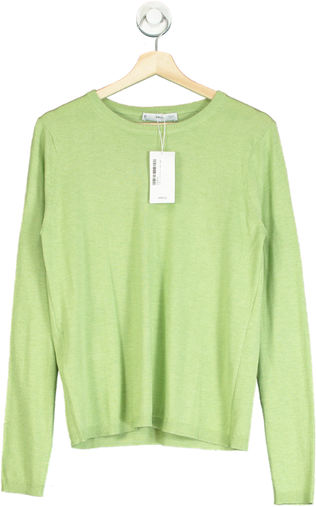 MANGO Green Knit Sweater Top UK M