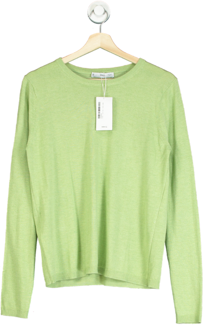 MANGO Green Knit Sweater Top UK M