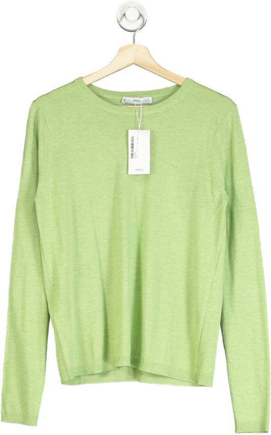 MANGO Green Knit Sweater Top UK M