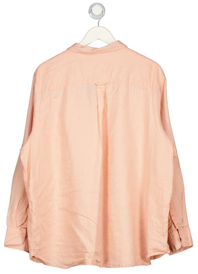 FATFACE Orange Peach Linen Shirt UK 24