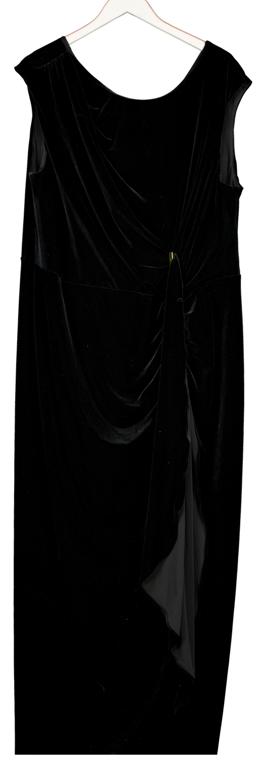 Phase Eight Black Donna Velvet Maxi Dress UK 24