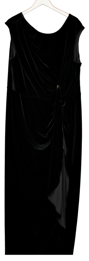 Phase Eight Black Donna Velvet Maxi Dress UK 24