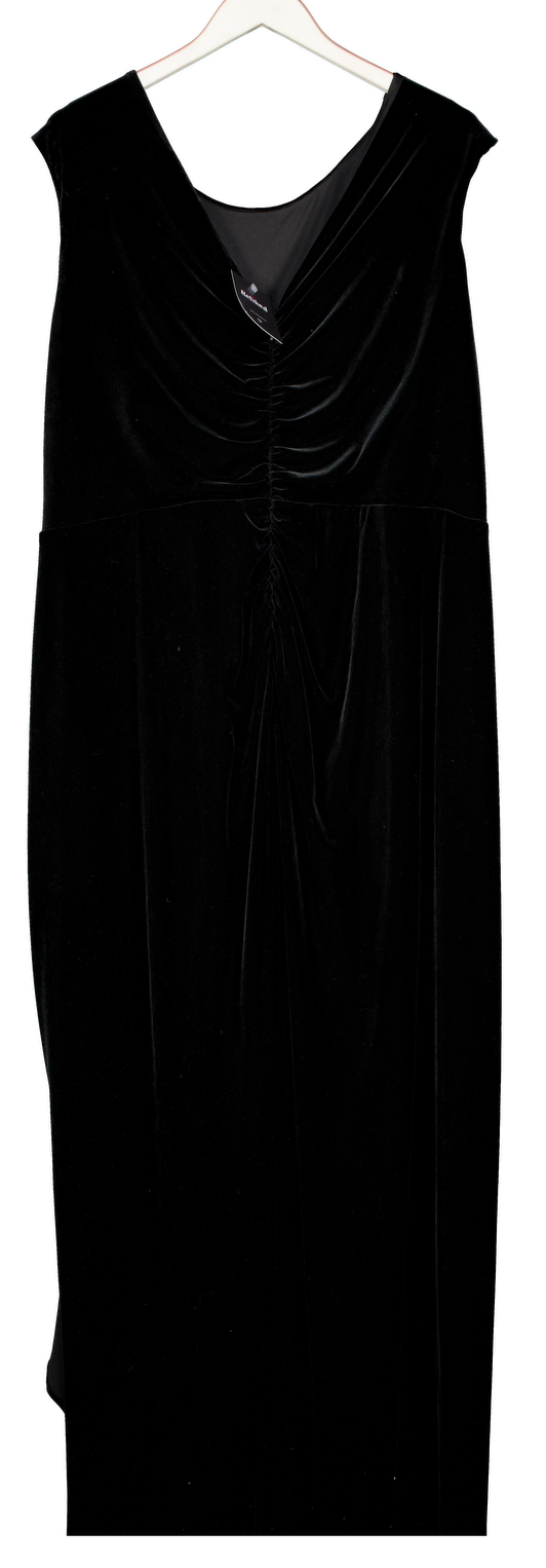 Phase Eight Black Donna Velvet Maxi Dress UK 24