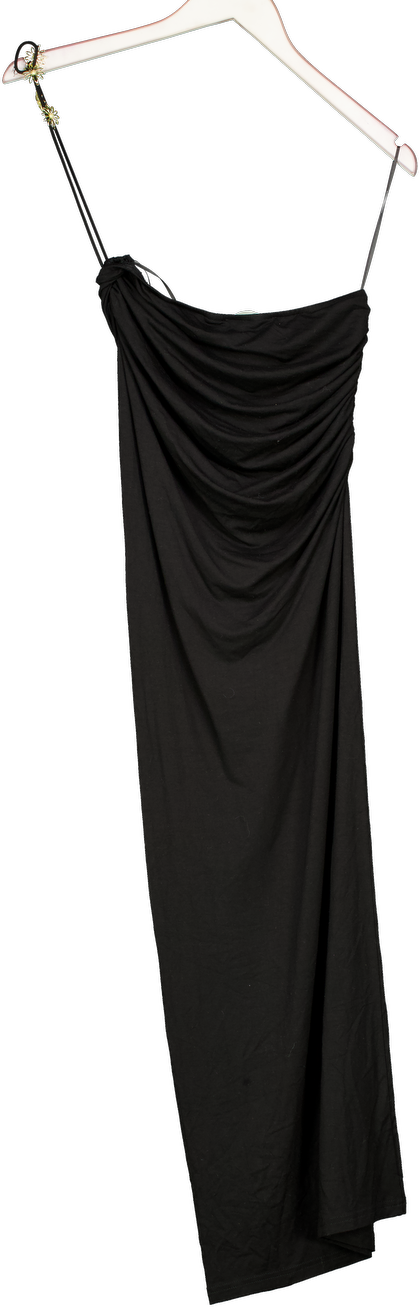 Johansen Black Samara Ruched Maxi Skirt UK XS