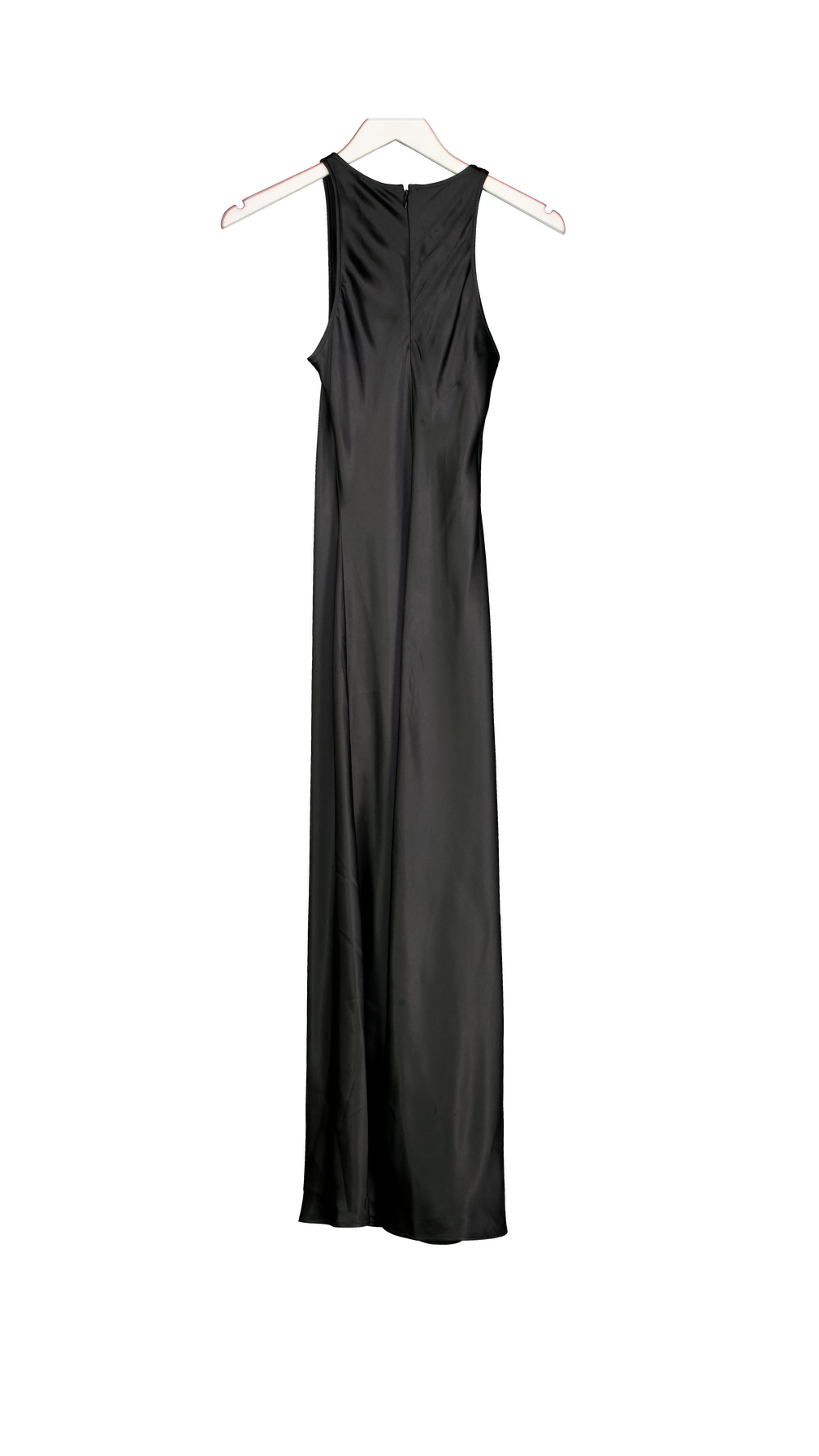 & Other Stories Black Sleeveless Satin Midi Dress UK 6