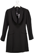 Karen Millen Black Polished Tailored Cowl Neck Blazer Mini Dress UK 6