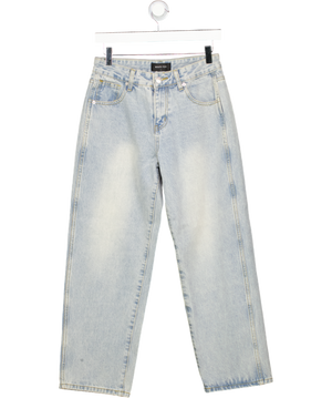 White Fox Blue Barrel Leg Jeans UK S
