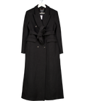 Karen Millen Black Belted Wool Blend Formal Coat UK 10
