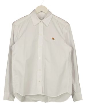 Maison Kitsune White Baby Fox Patch Shirt UK XS