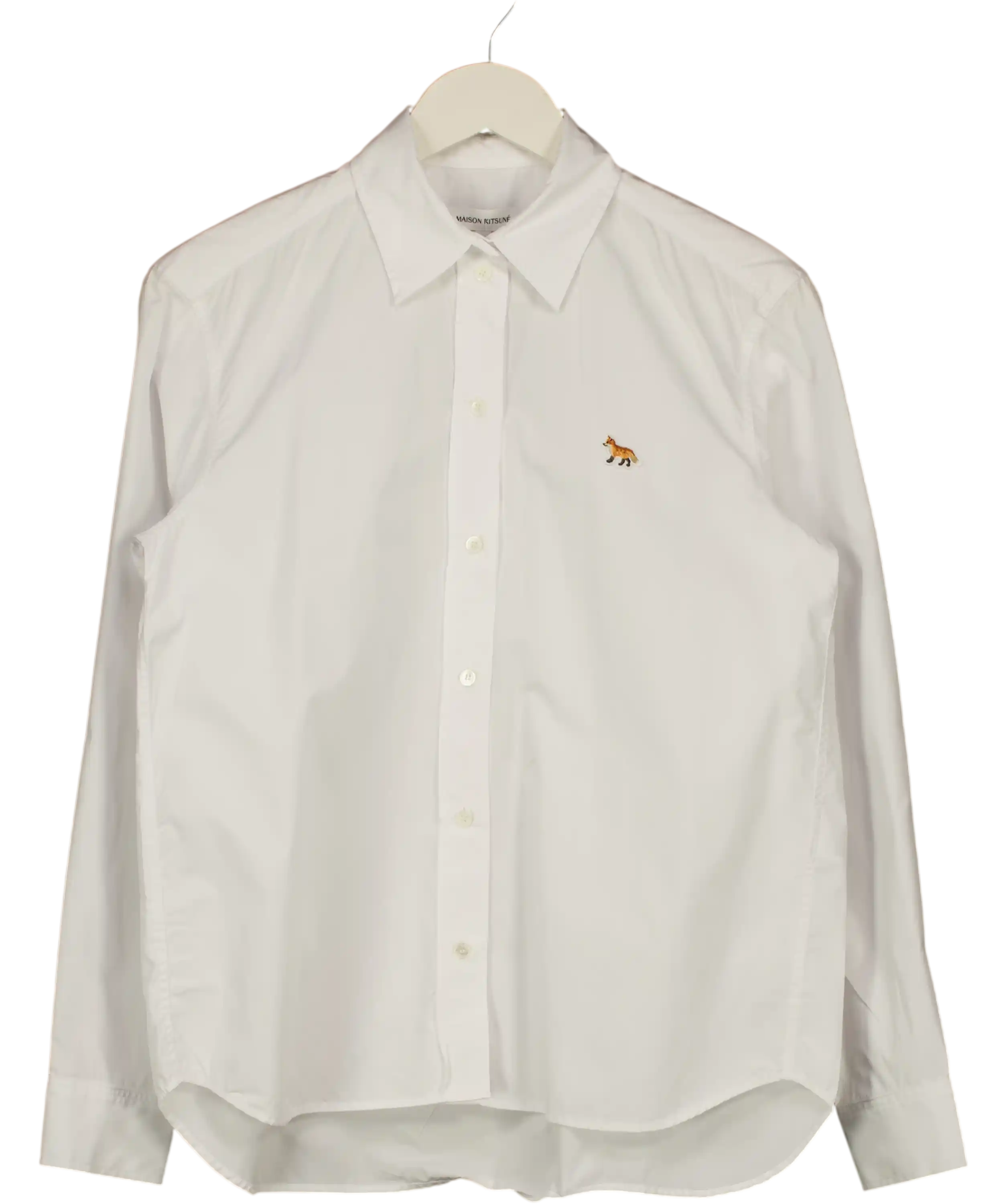 Maison Kitsune White Baby Fox Patch Shirt UK XS