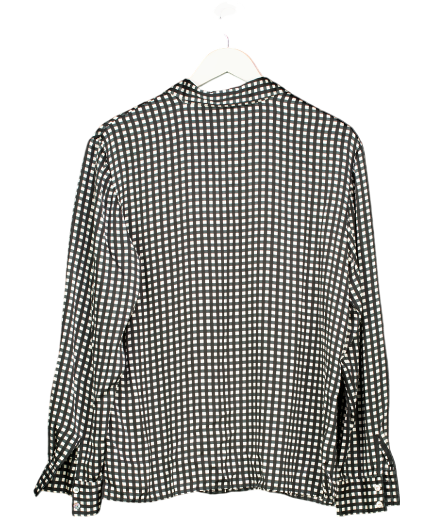 A.J.Christopher Black Long Sleeved Silk Blouse UK 14