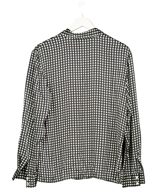 A.J.Christopher Black Long Sleeved Silk Blouse UK 14