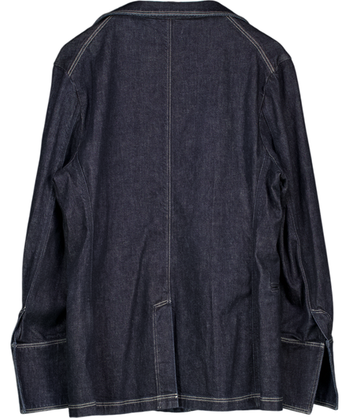 BITE STUDIOS Dark Blue Oversize Denim Blazer UK 10