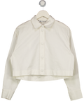 ZARA White Cropped Boxy Fit Shirt UK M