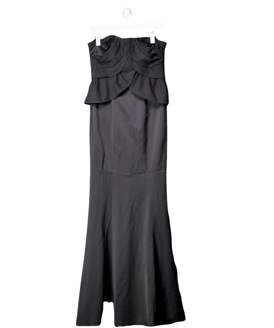 Coast Black Nahla Satin Maxi Dress UK 10