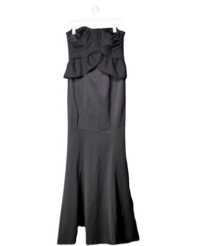 Coast Black Nahla Satin Maxi Dress UK 10