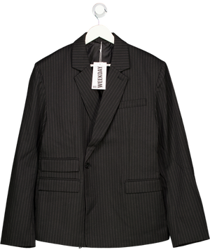 Weekday Black Double-breasted Fitted Blazer Sz52 UK L