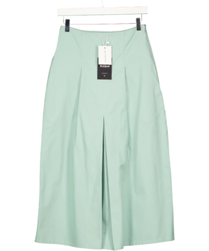 Tallulah & Hope Mint Green Pleated Midi Skirt UK 10
