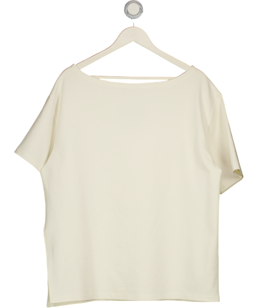 ASOS Cream Textured Jersey Oversized T-shirt UK S
