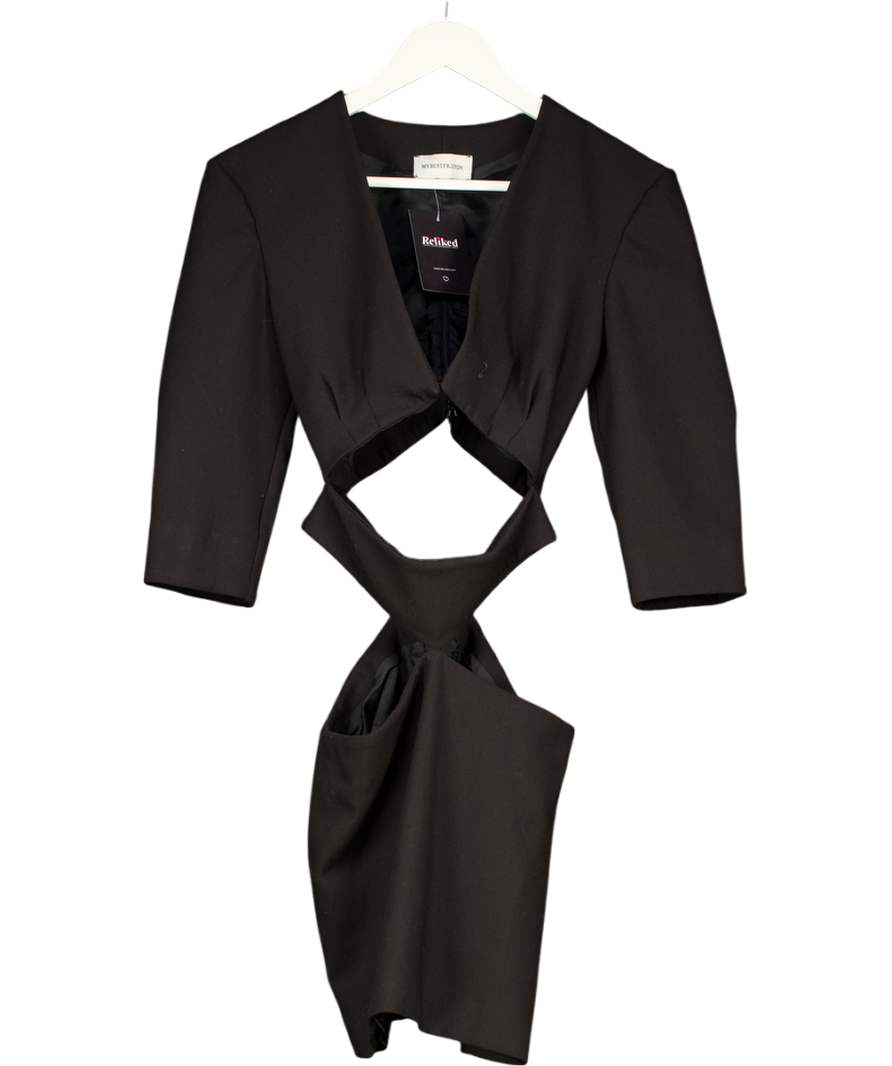 MYBESTFRIENDS Black Lia Mini Blazer Dress UK XS