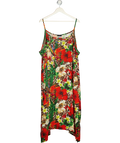 Yours Multicoloured Floral Leopard Print Midi Dress UK 30-32