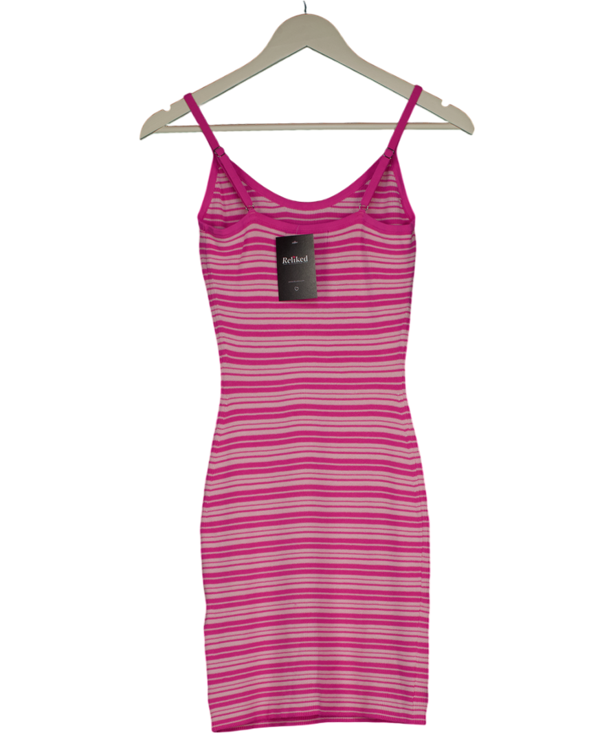 White Fox Pink I've Been Thinking Knit Mini Dress UK S