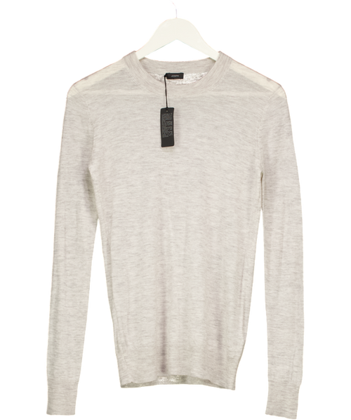 Joseph Grey Marl 100% Cashmere Very Fine Knit Jumper UK XS