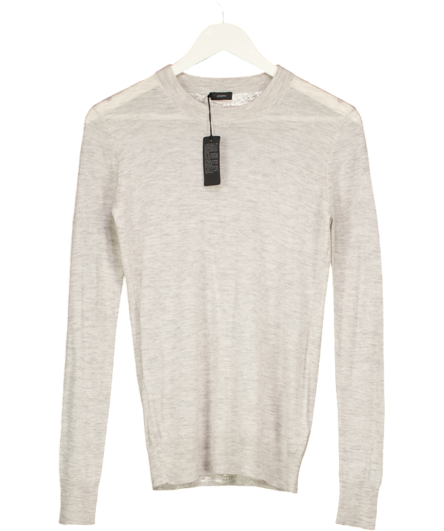 Joseph Grey Marl 100% Cashmere Very Fine Knit Jumper UK XS