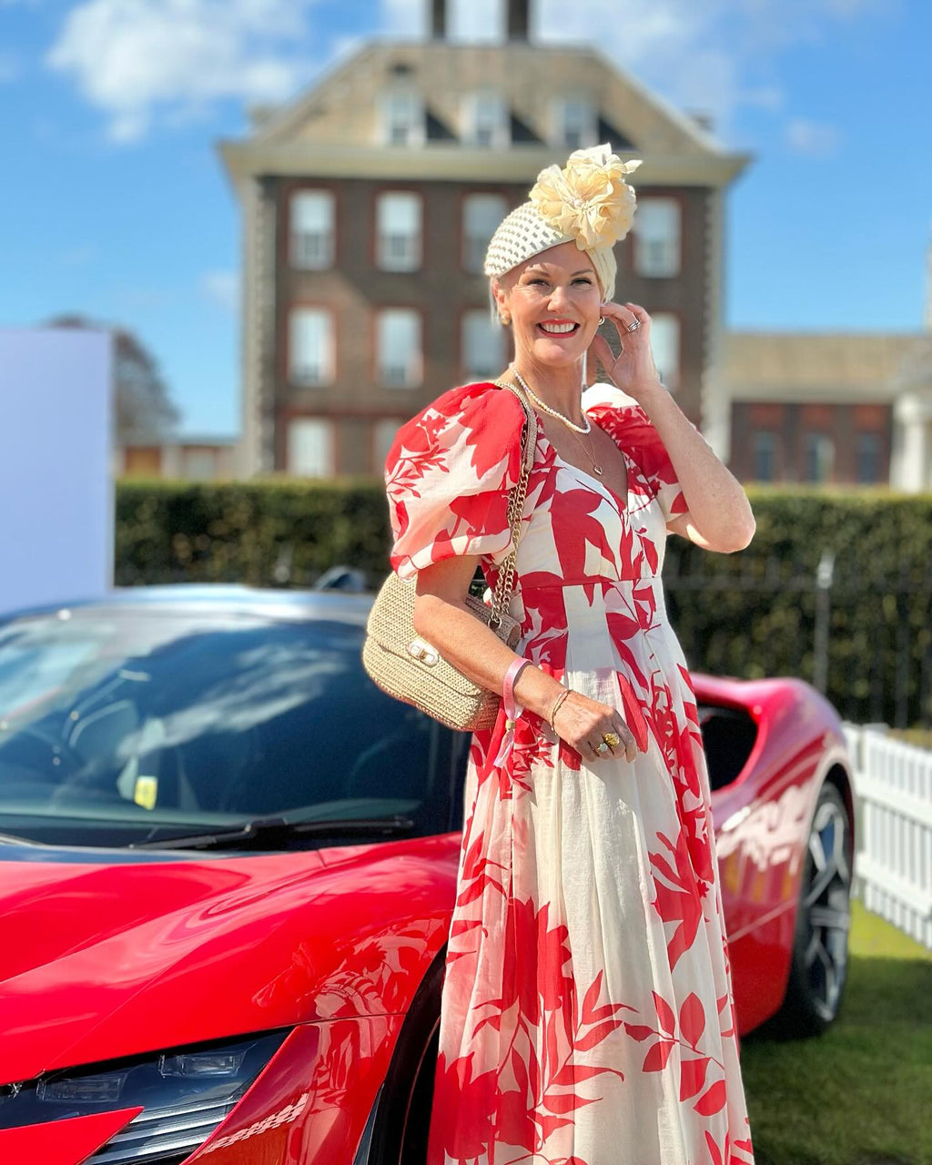 & Other Stories Red Voluminous Pleated Detail Maxi Dress UK 8