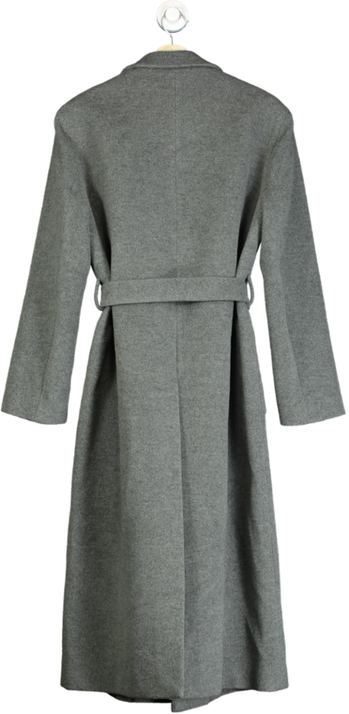 Grey Sebastien Meunier With Fabrique Stanley Lounge Robe Inspired Coat In Wool-alpaca Melton UK S