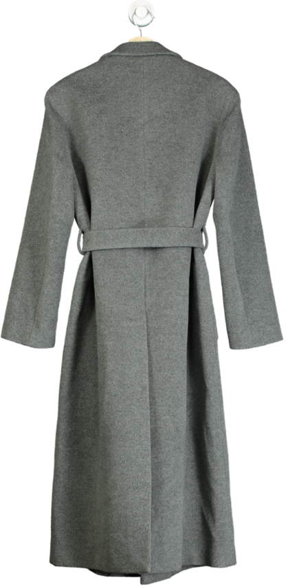 Grey Sebastien Meunier With Fabrique Stanley Lounge Robe Inspired Coat In Wool-alpaca Melton UK S