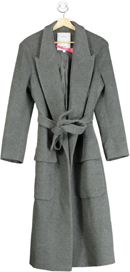 Grey Sebastien Meunier With Fabrique Stanley Lounge Robe Inspired Coat In Wool-alpaca Melton UK S