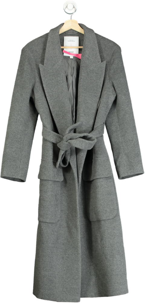 Grey Sebastien Meunier With Fabrique Stanley Lounge Robe Inspired Coat In Wool-alpaca Melton UK S