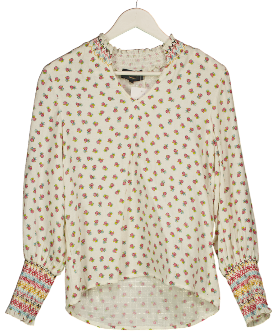 Wyse London White - Floral Blouse SZ1 UK 8