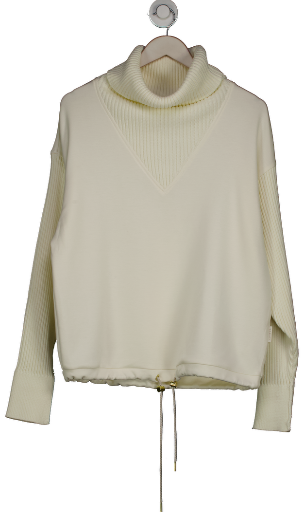 Varley Cream Double Soft Hannah Cowl Neck Sweat UK M