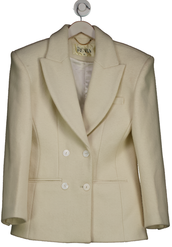 By Keara Handmade Timeless Wool Blazer - Cream UK 10