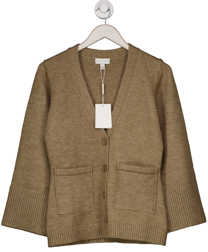 PRETTY LAVISH Brown Autumn Knit Cardigan UK S