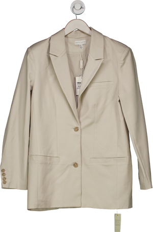 PRETTY LAVISH Cream Brady Oversized Boxy Blazer - Chalk UK 8