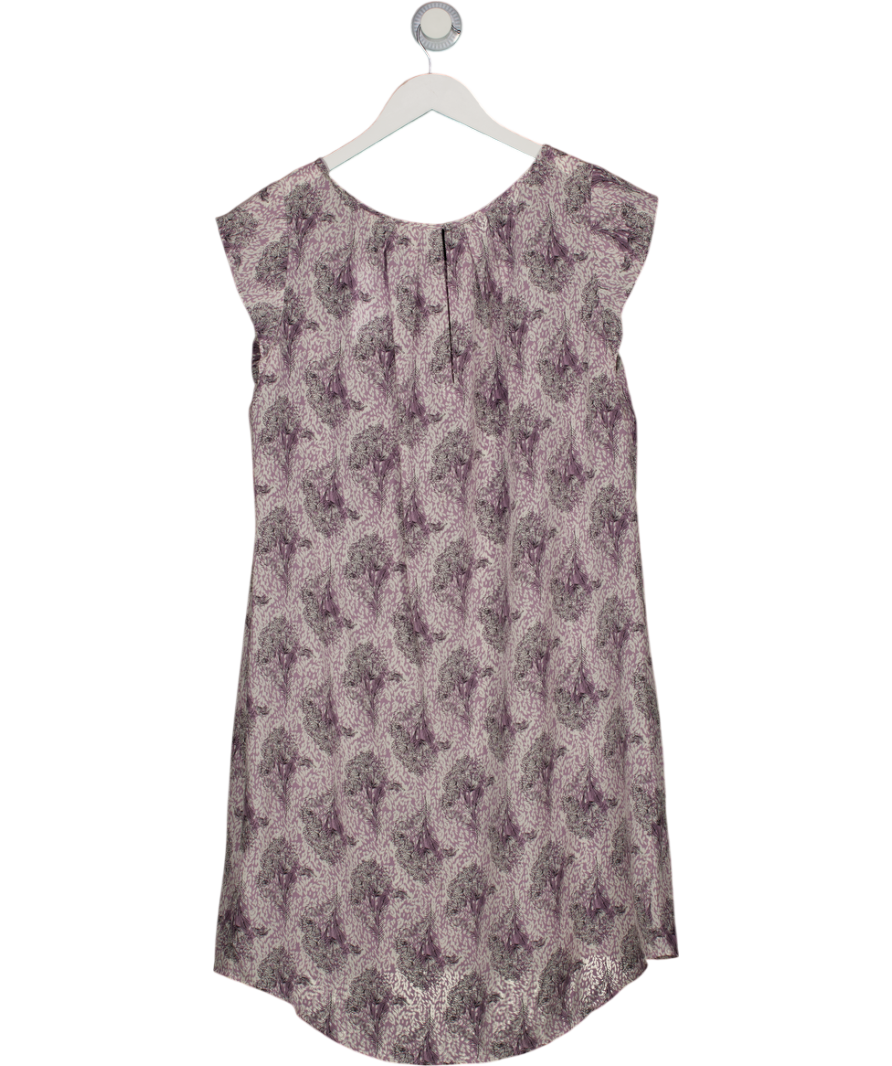 Boden Purple Floral Short Sleeve Shift Dress UK 14