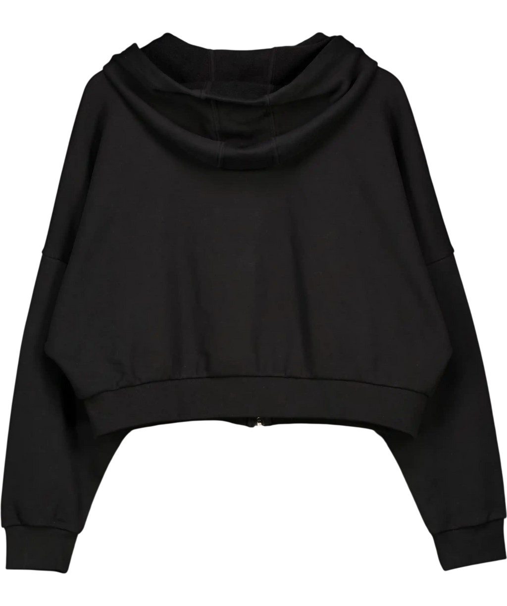 ADIDAS Originals  Black / White Three Stripes Zip Hoodie UK 16
