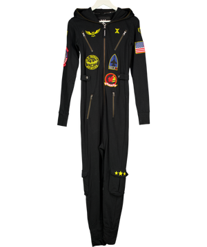 One Piece Black Aviator Onesie UK XXS