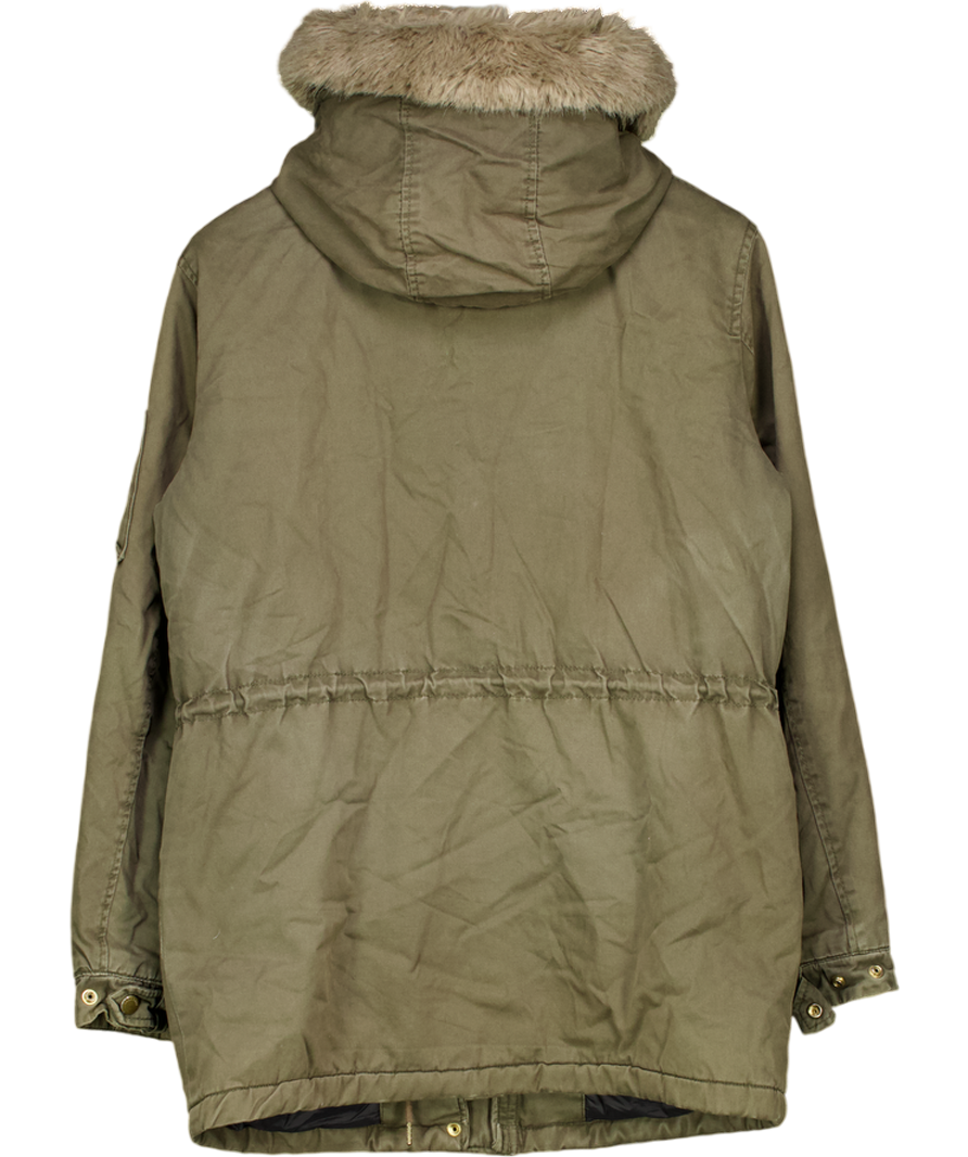 Superdry Khaki Green "the Rookie" Parka Coat UK 10