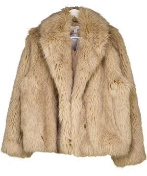Next Light Brown Faux Fur Jacket UK M