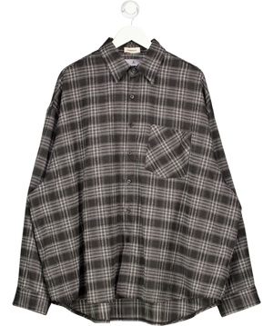 Garments Grey Oversized Flannel Shirt UK L