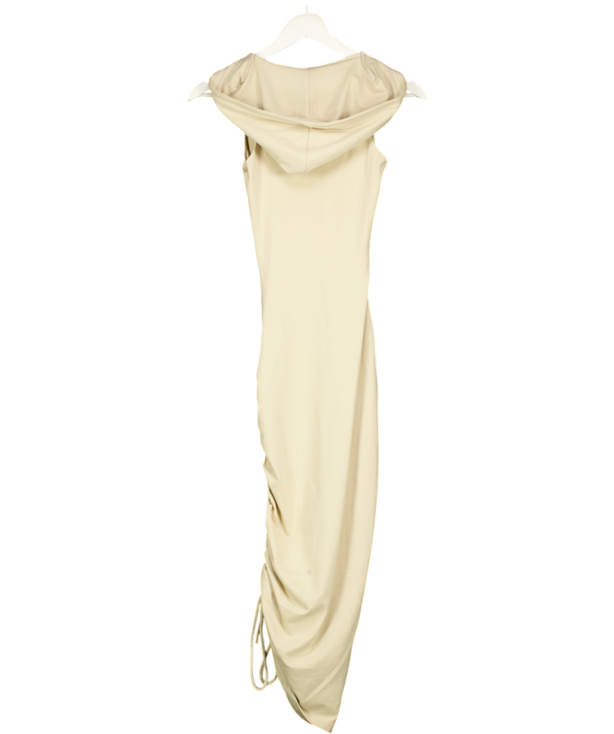 wmnswear Beige Phantom Hooded Cut-out Dress UK XS